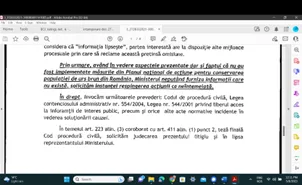 Captură de ecran a unui înscris al ministerului, reprodus în analiza Agent Green.