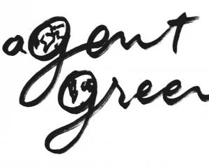 Desen de Dan Perjovschi cu inscripția „Agent Green”
